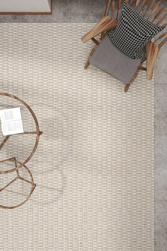 Cool Halı Milano 666 Krem Hasır Dokulu Kesme Halı