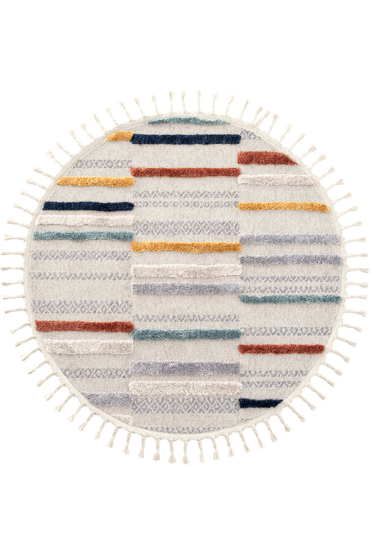 Cool Halı Palazzo PLZ 01 Multi Yuvarlak Yumuşak ve Parlak Tuşeli İskandinav Halı