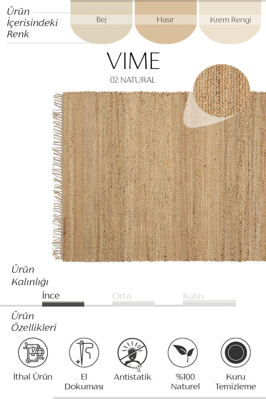 Cool Halı Vime 02 Natural Jüt Halı