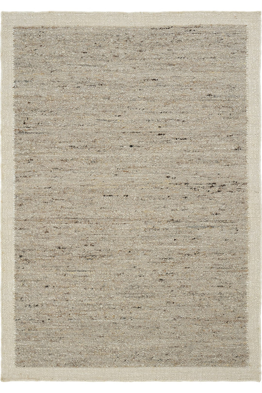 Cool Halı Wool 01 Gri Krem El Dokuma Yün Halı