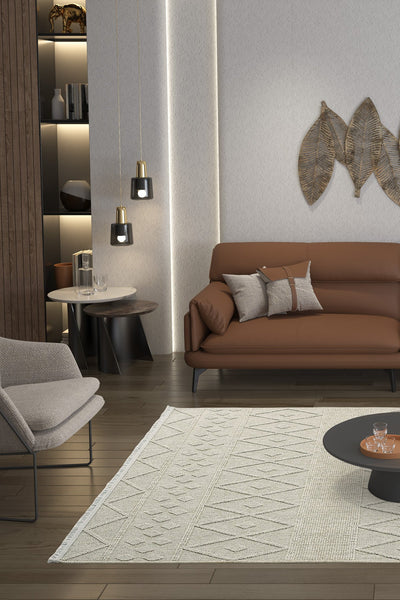 Cool Halı Hasır 620 Gri Hasır Dokulu Kesme Halı