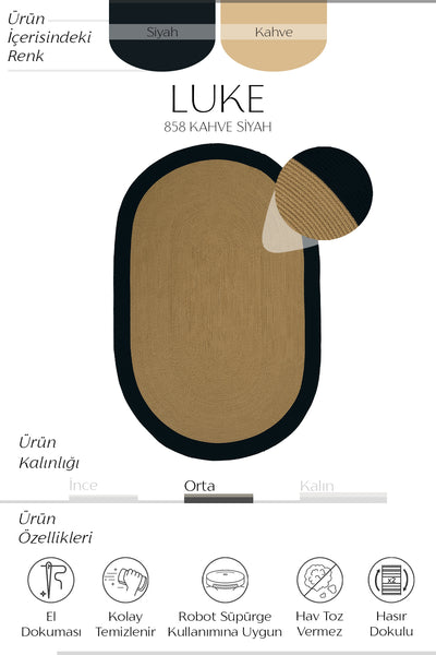 Cool Halı Luke 858 El Dokuması Dekoratif Oval Halı