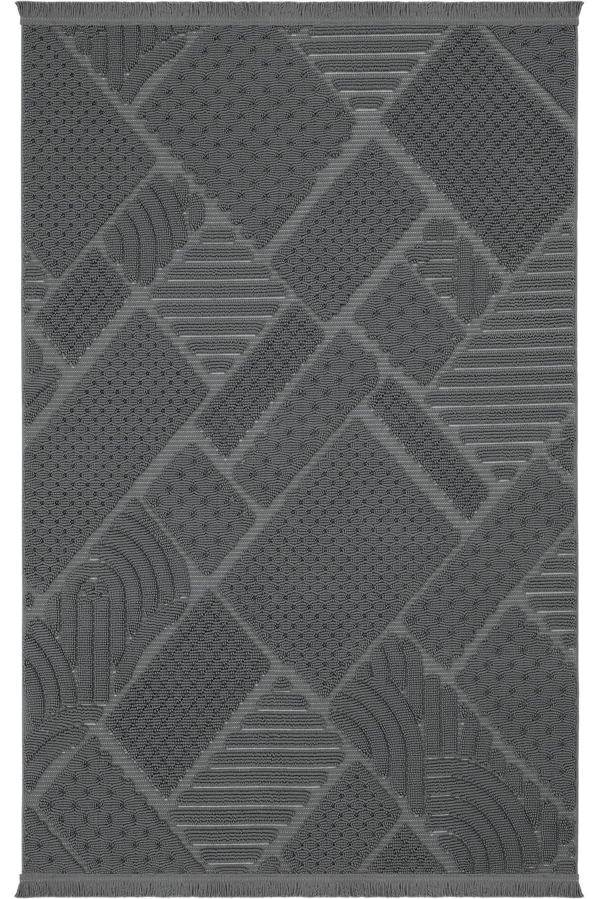 Cool Halı Wood 1119 Antrasit Bukle Dokuma Modern Halı