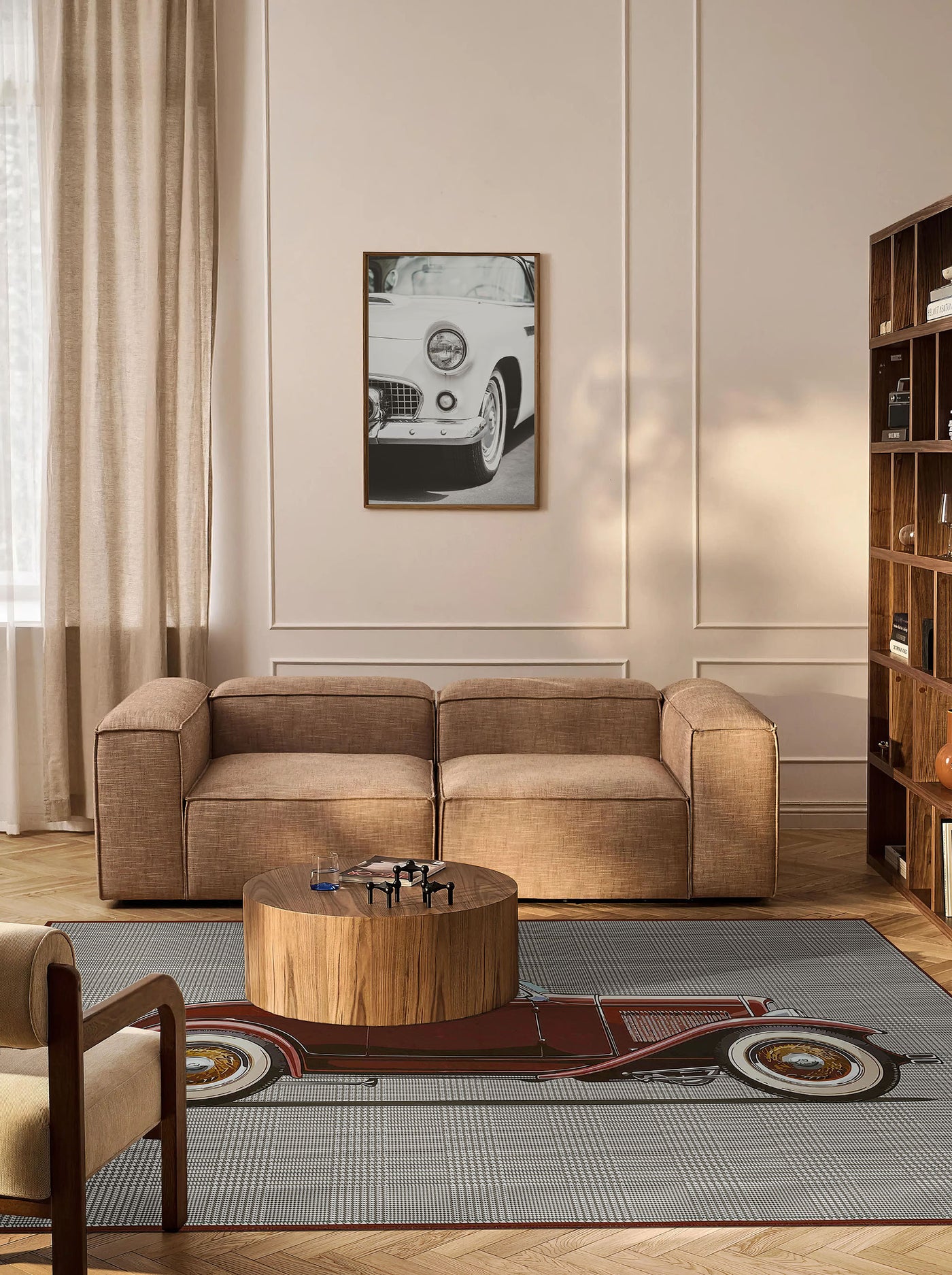 Cool Halı Agnes 304 Beyaz Bordo Özel Tasarım Halı