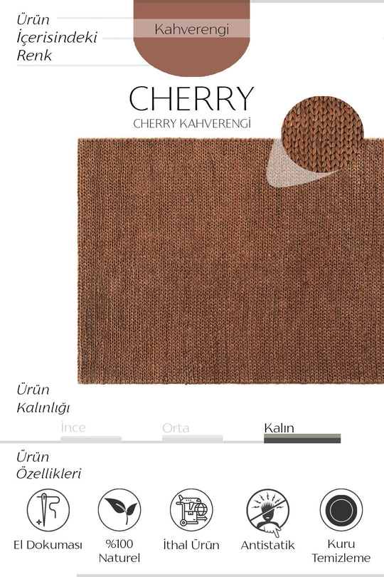 Cool Halı Cherry Brown Jüt Halı