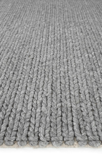 Cool Halı Elegance Basketweave Gri El Dokuma Yün Halı