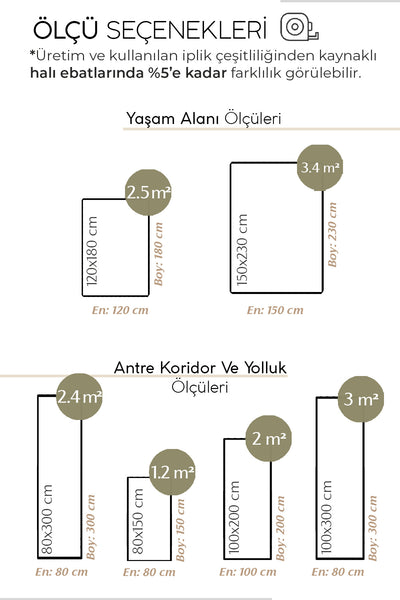 Cool Halı Glenn El Dokuması Dekoratif Halı Ölçü