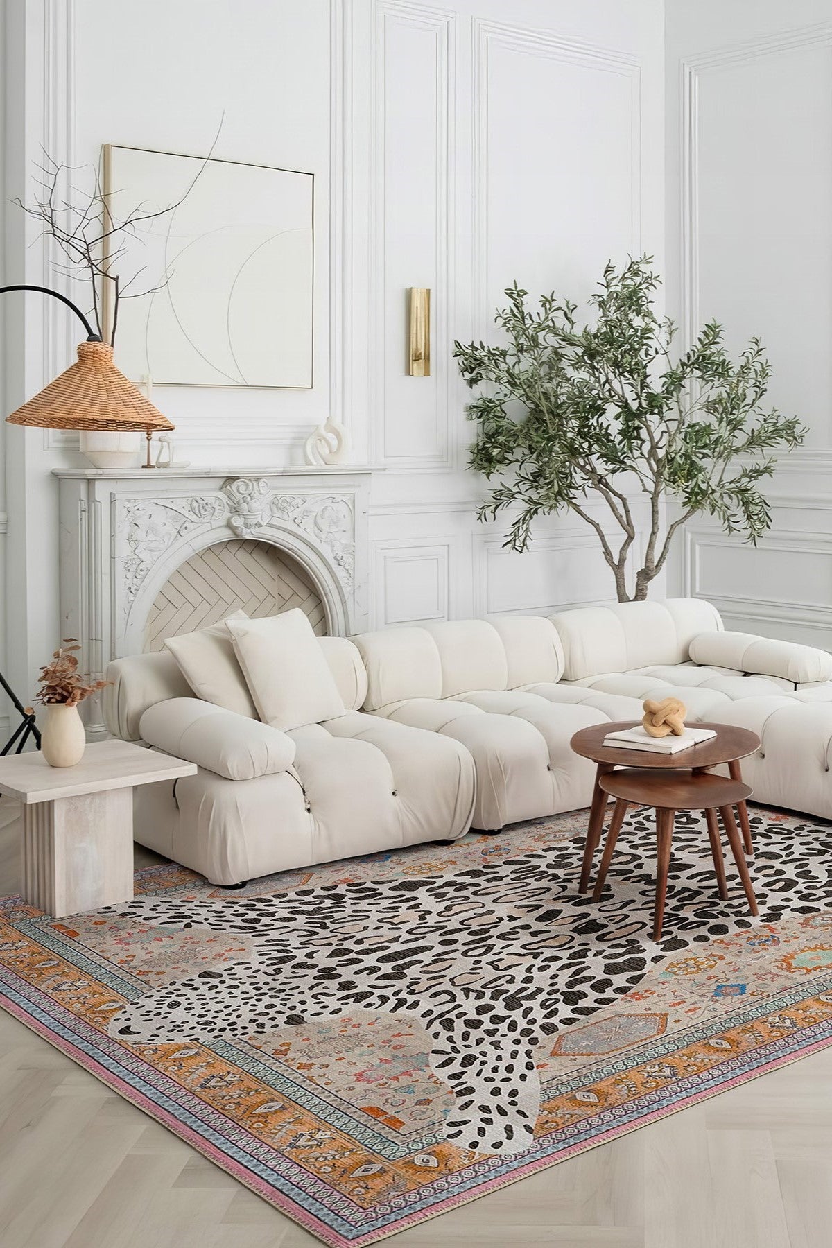 Cool Halı Jagora 402 Krem Turuncu Makinede Yıkanabilir Halı