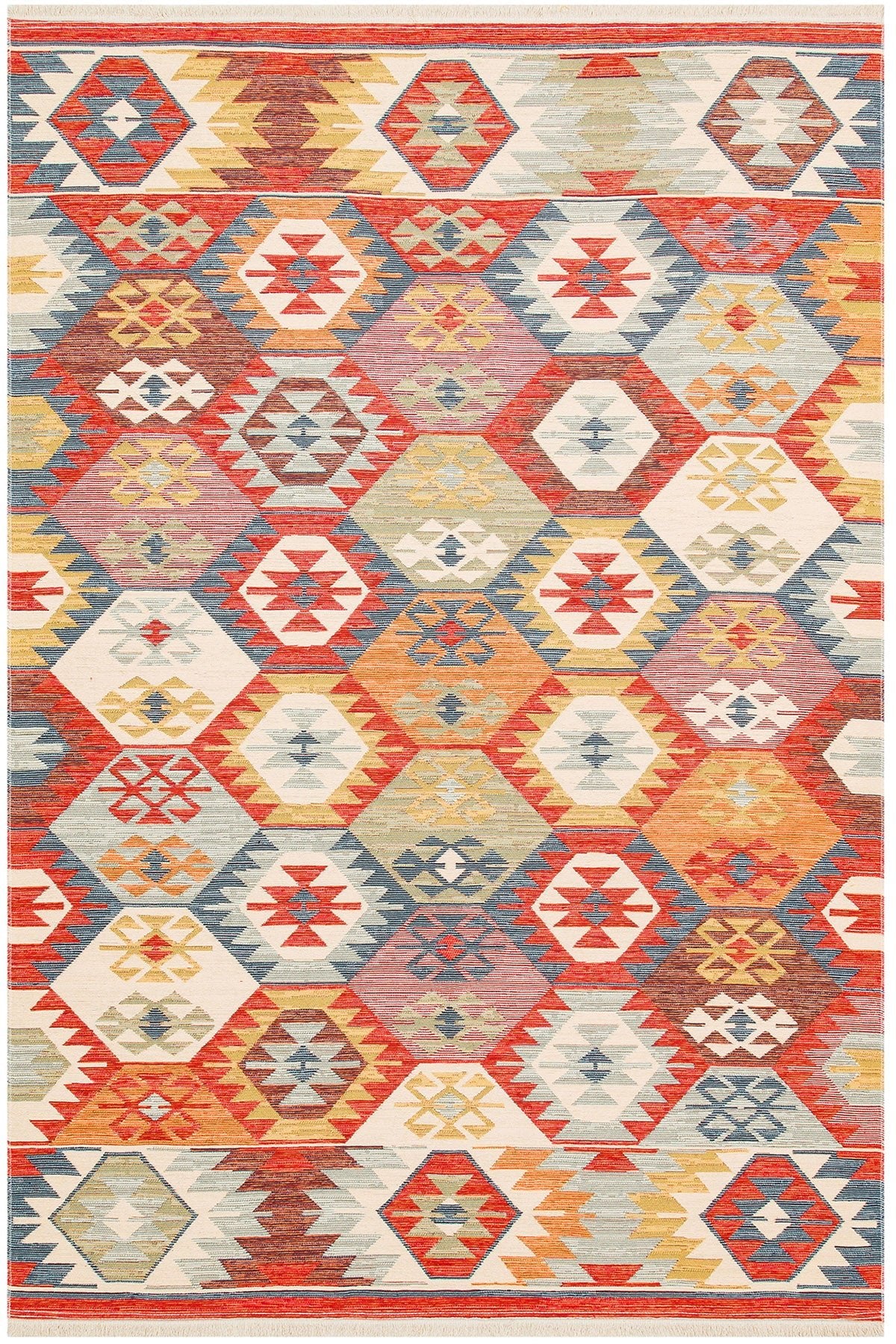 Cool Halı Kenzo 01 Makinede Yıkanabilir Renkli Kilim