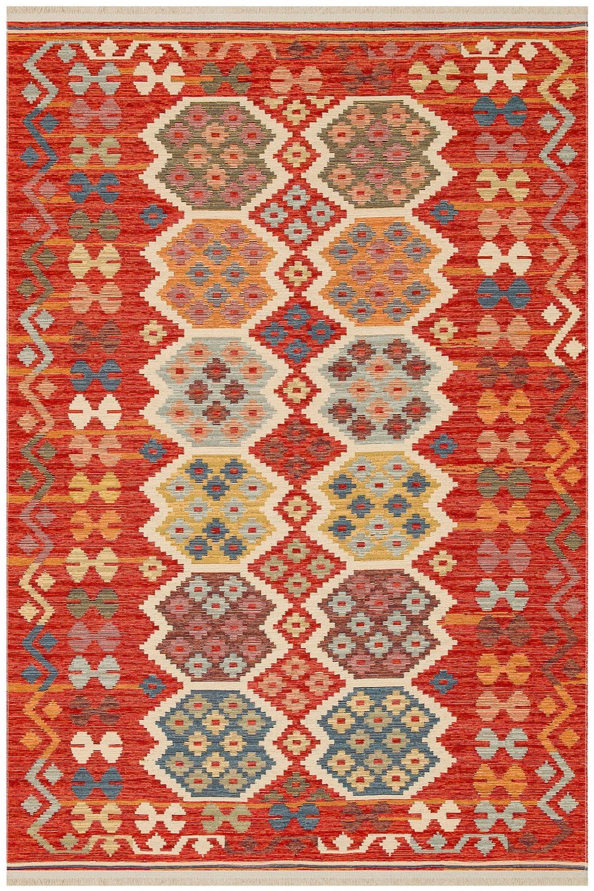 Cool Halı Kenzo 03 Makinede Yıkanabilir Renkli Kilim