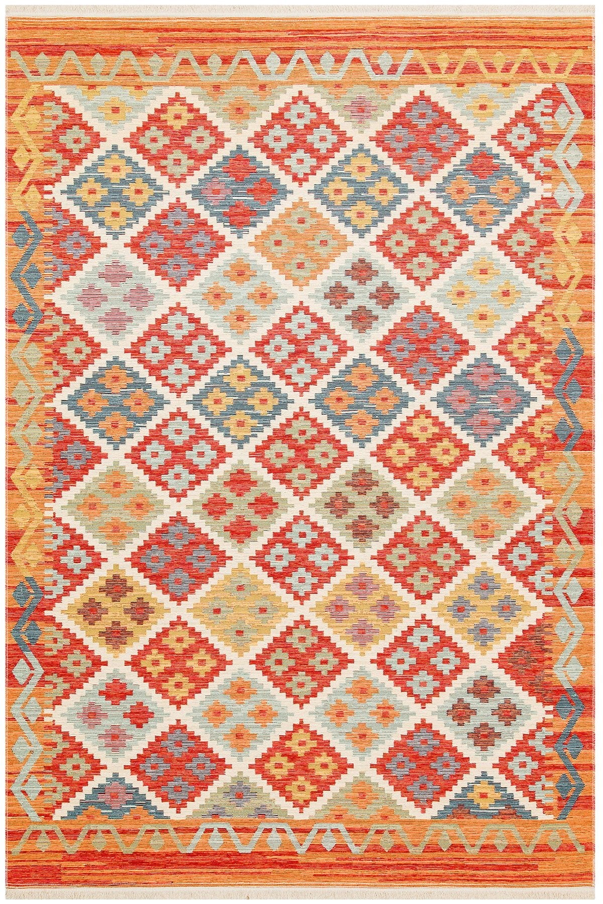 Cool Halı Kenzo 05 Makinede Yıkanabilir Renkli Kilim