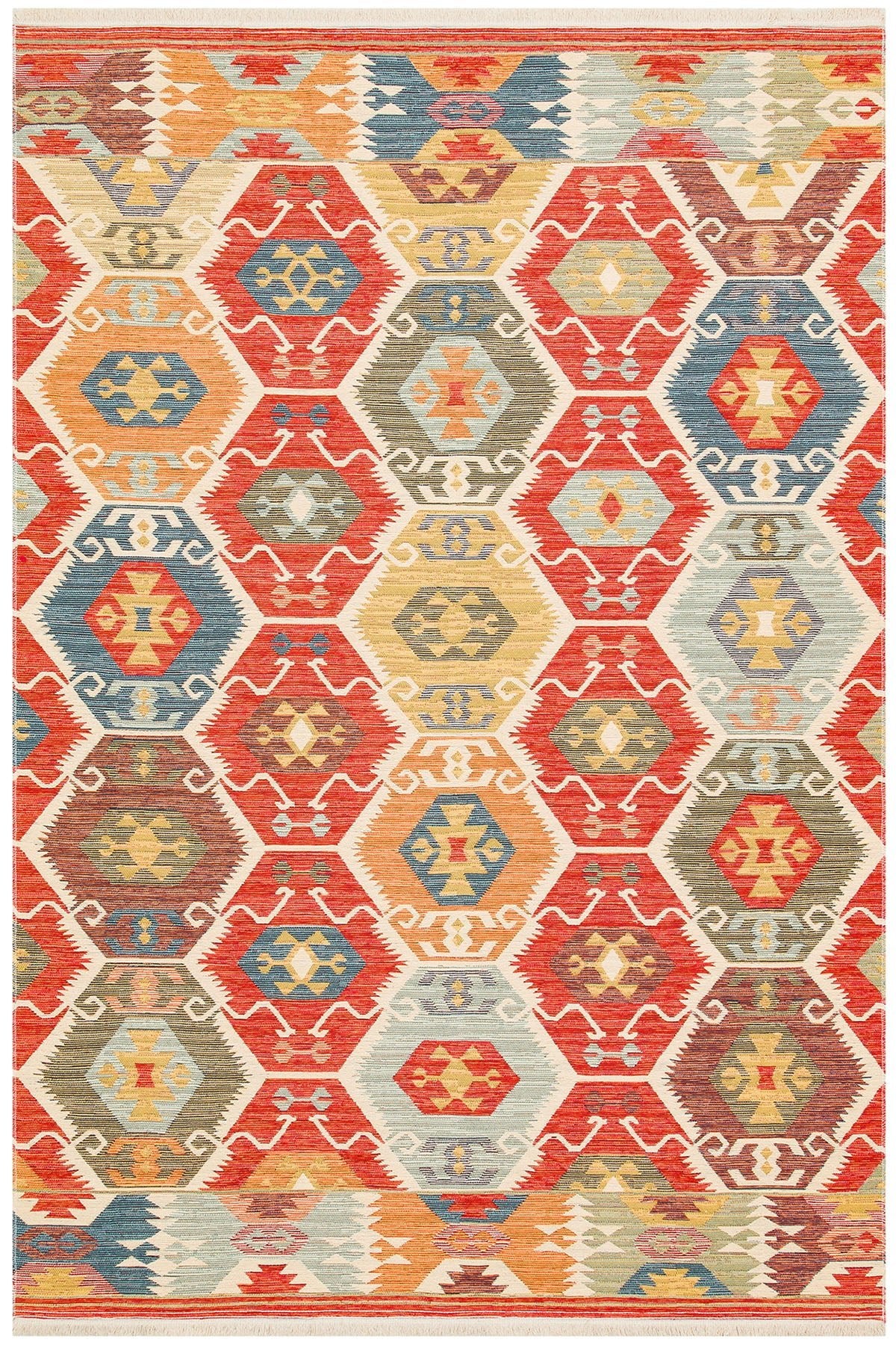 Cool Halı Kenzo 06 Makinede Yıkanabilir Renkli Kilim