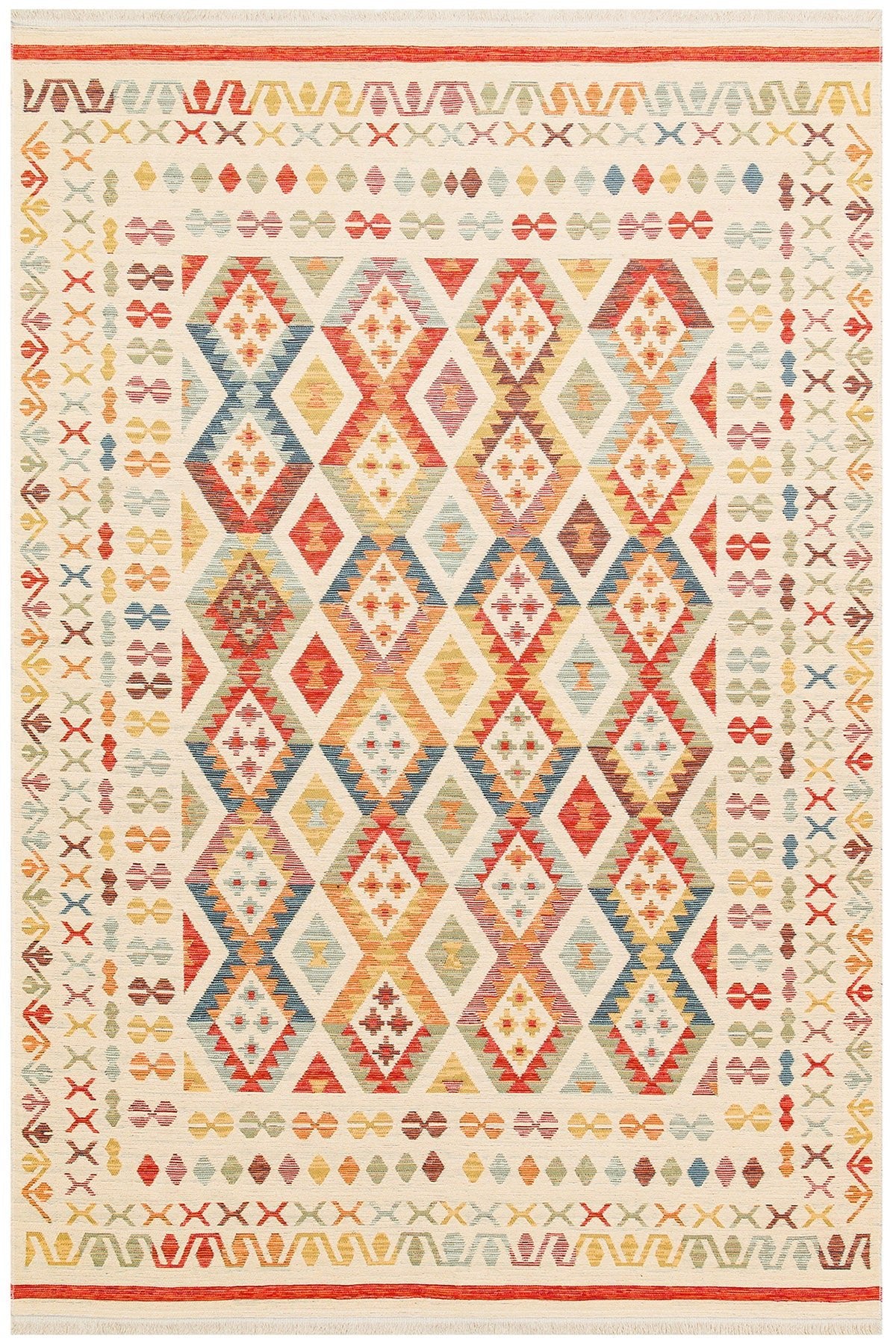 Cool Halı Kenzo 08 Makinede Yıkanabilir Renkli Kilim