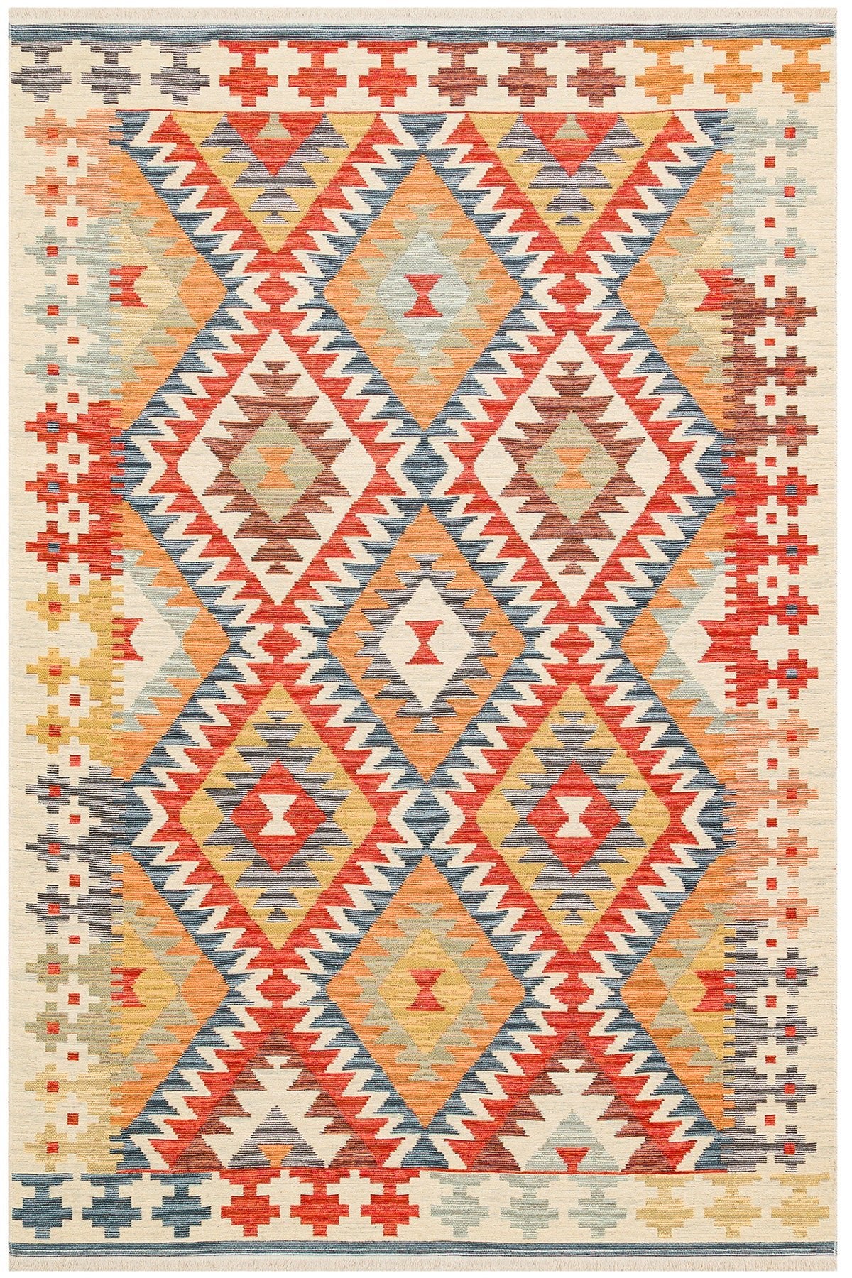 Cool Halı Kenzo 09 Makinede Yıkanabilir Renkli Kilim