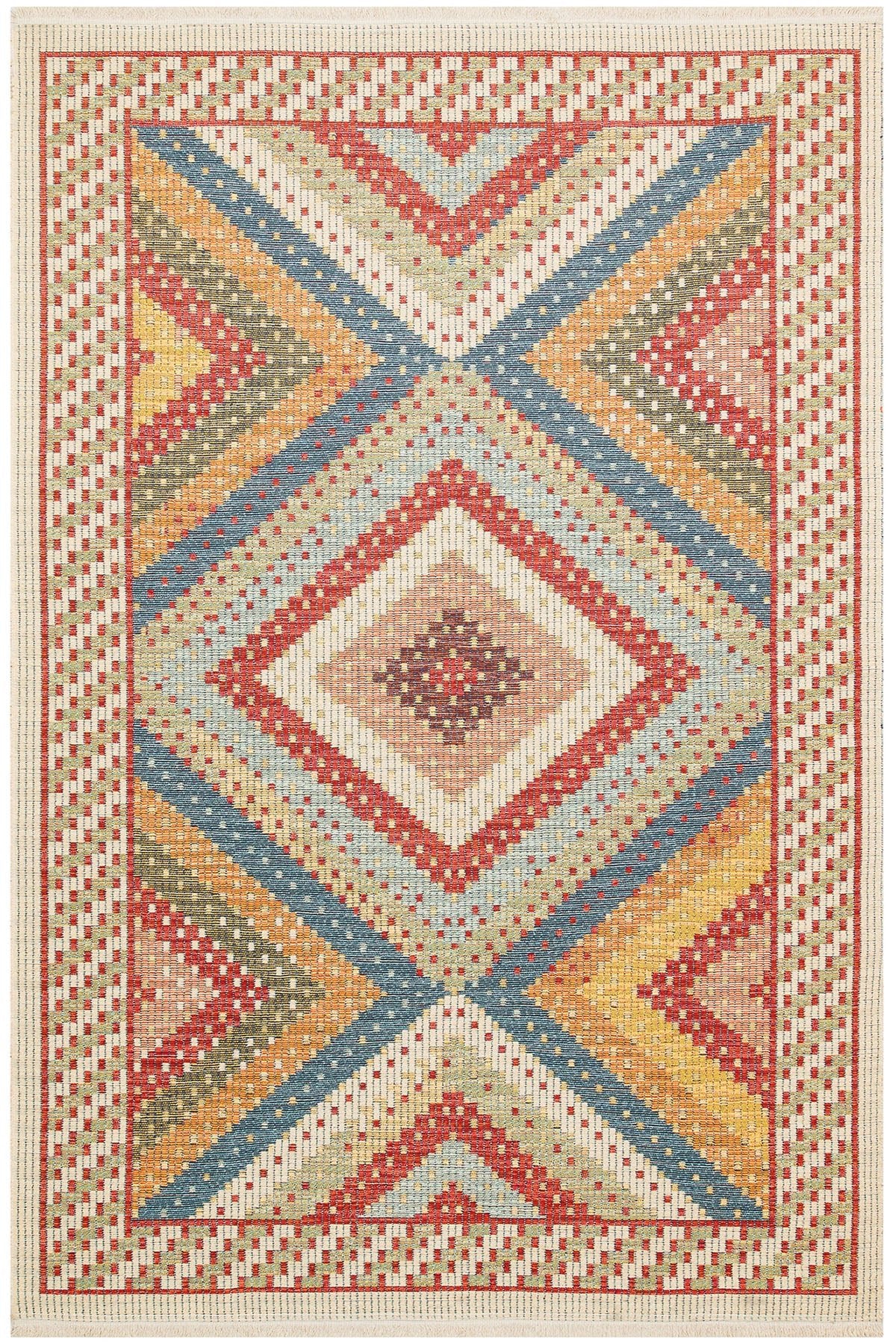Cool Halı Kenzo 10 Makinede Yıkanabilir Renkli Kilim