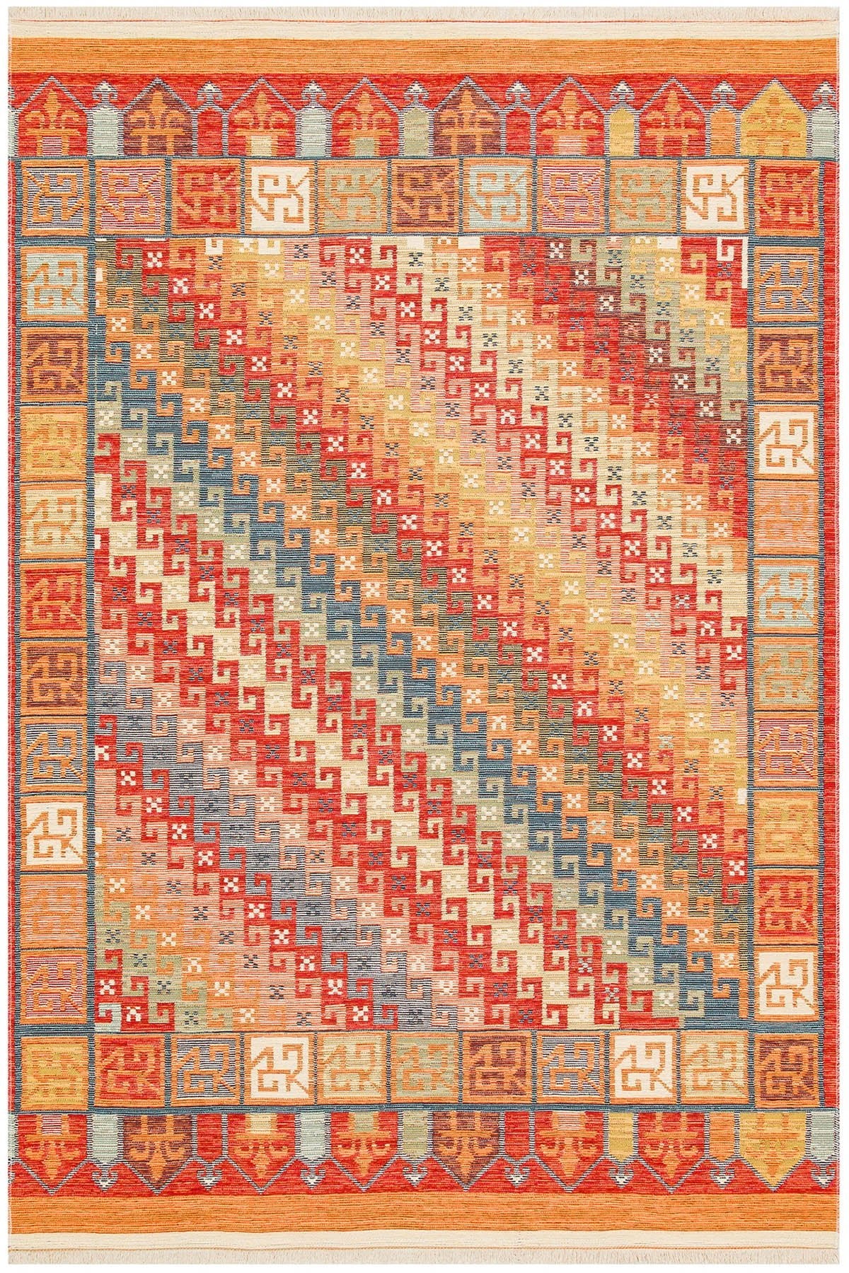 Cool Halı Kenzo 11 Makinede Yıkanabilir Renkli Kilim