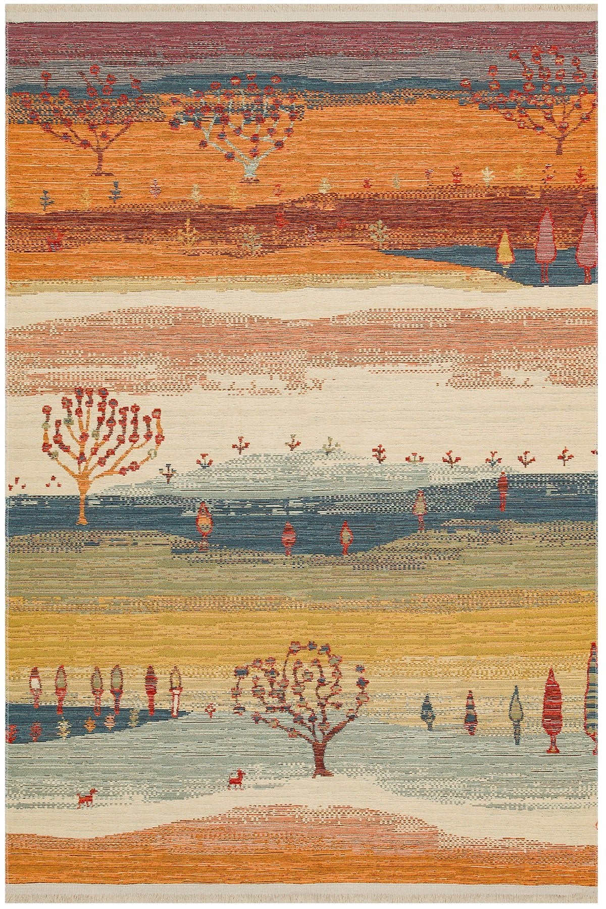 Cool Halı Kenzo 12 Makinede Yıkanabilir Renkli Kilim