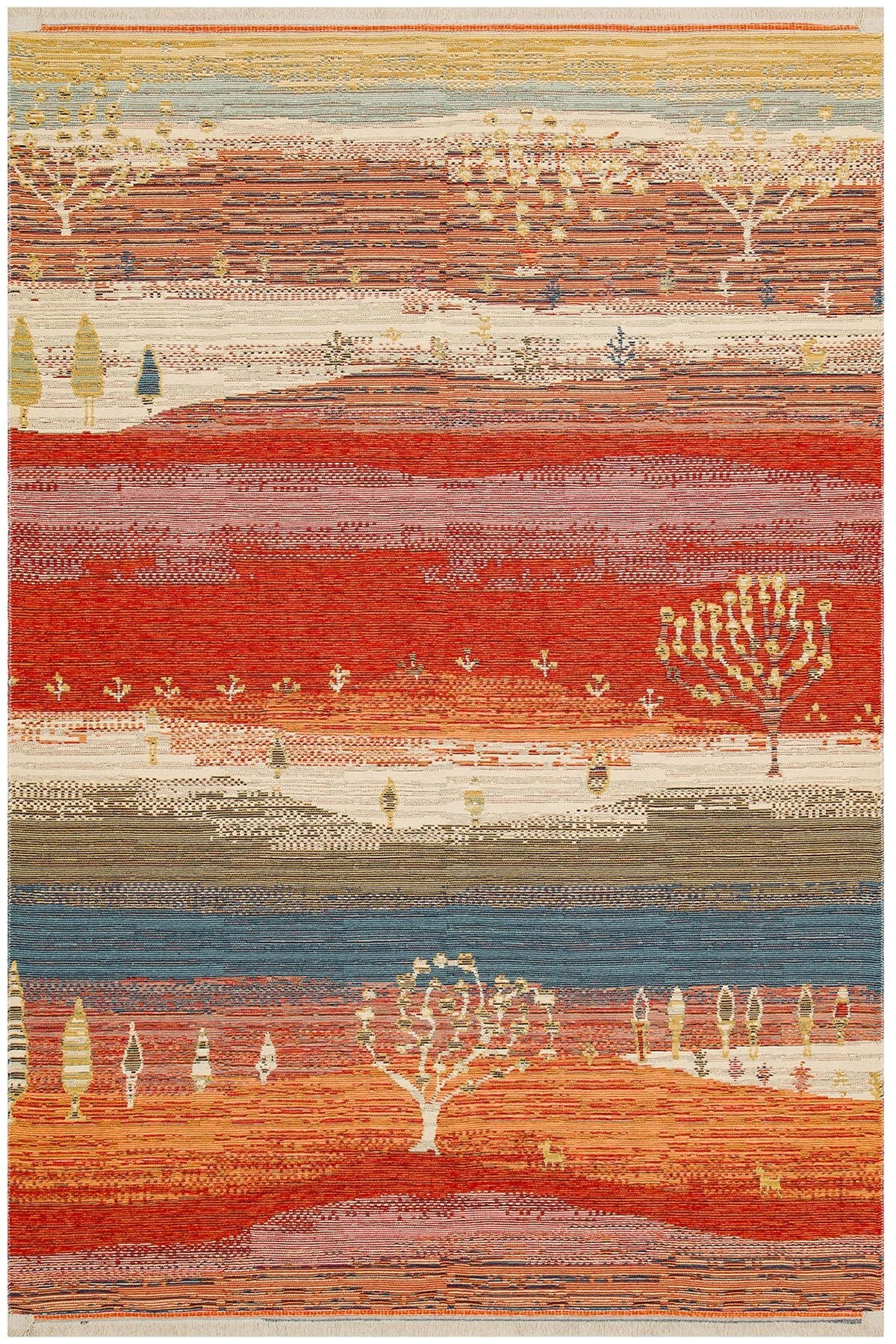 Cool Halı Kenzo 12 Makinede Yıkanabilir Renkli Kilim
