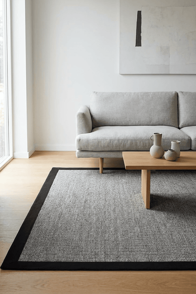 Cool Halı Londra Siyah Keten Sisal Halı