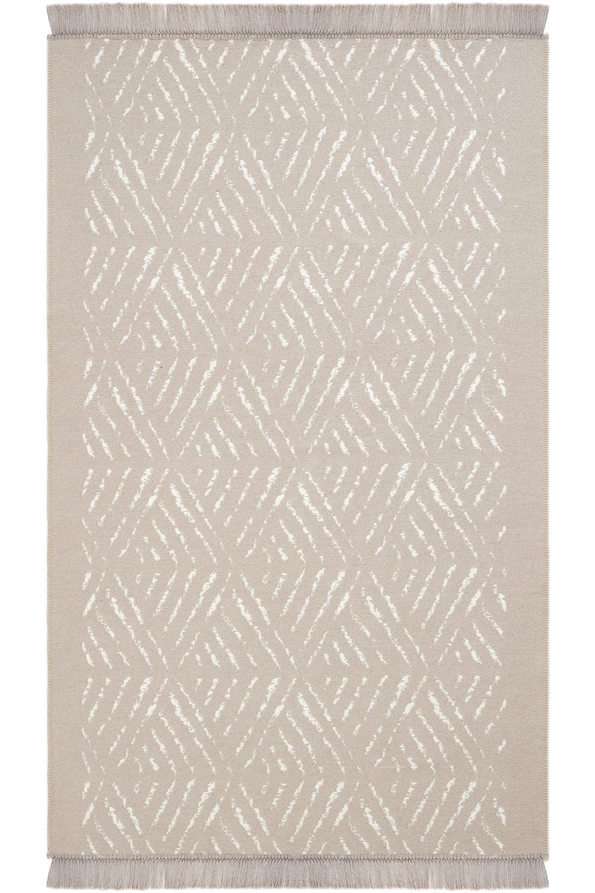 Cool Halı Lovely 2421A Bej Makinede Yıkanabilir Çift Taraflı Kilim