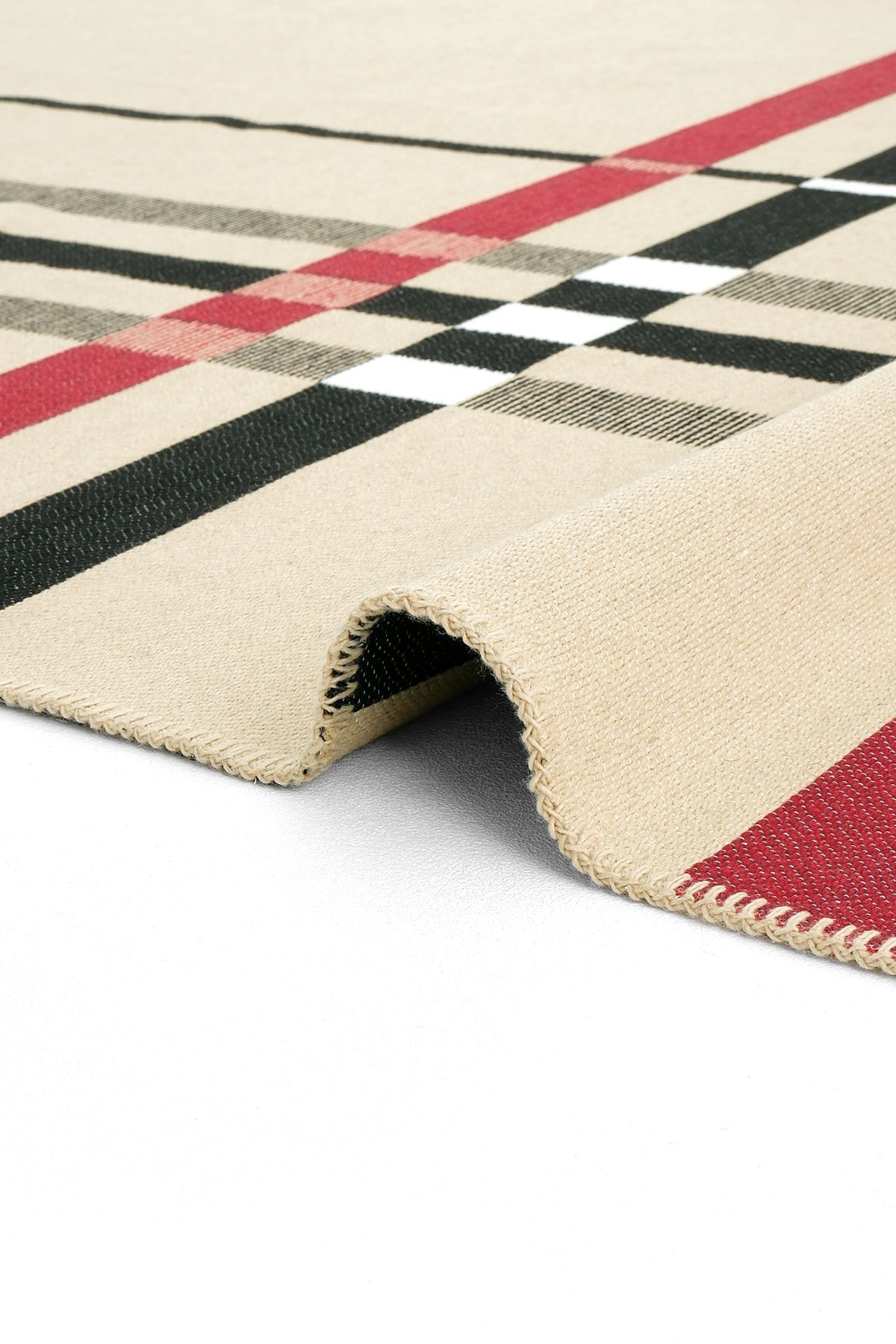 Cool Halı Lovely 291A Bej Makinede Yıkanabilir Çift Taraflı Kilim