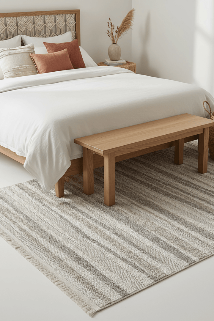 miagolegno ミャゴレグノ Cool Halı Mikasa MKS 02 Beyaz Bej Örgü Dokuma Modern Halı | Cool Halı
