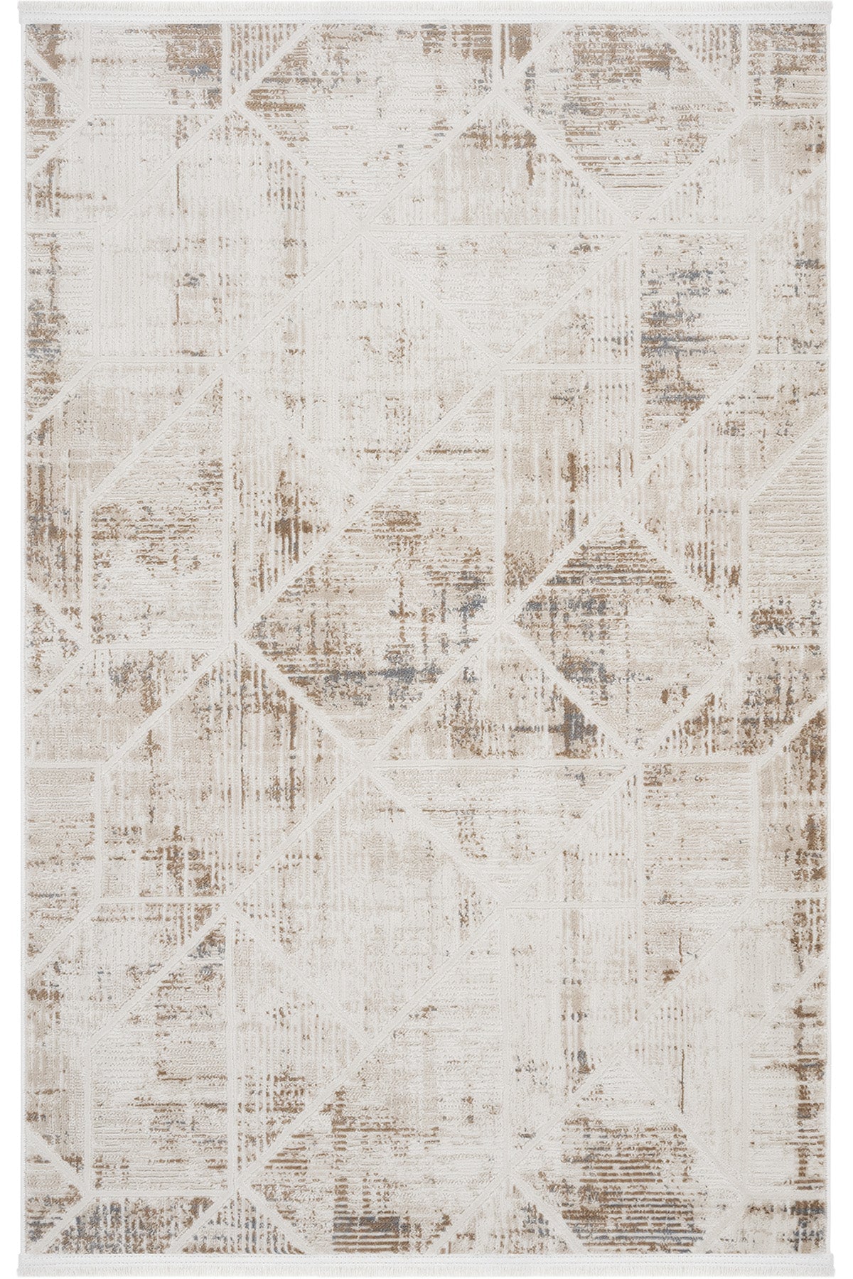 Cool Halı Nevada 2505 Bej Vizon Geometrik Desenli Modern Halı