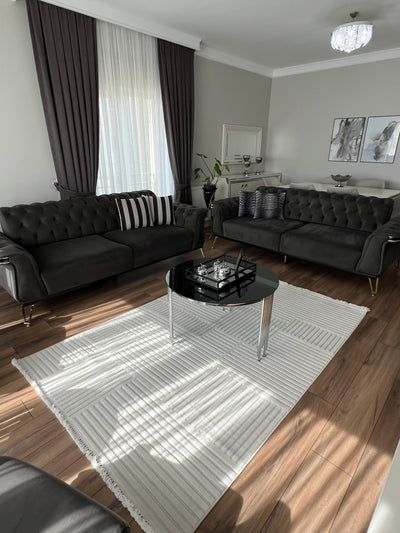 Cool Halı Oliver 9201 Krem Yumuşak Tuşeli Modern Kesme Halı