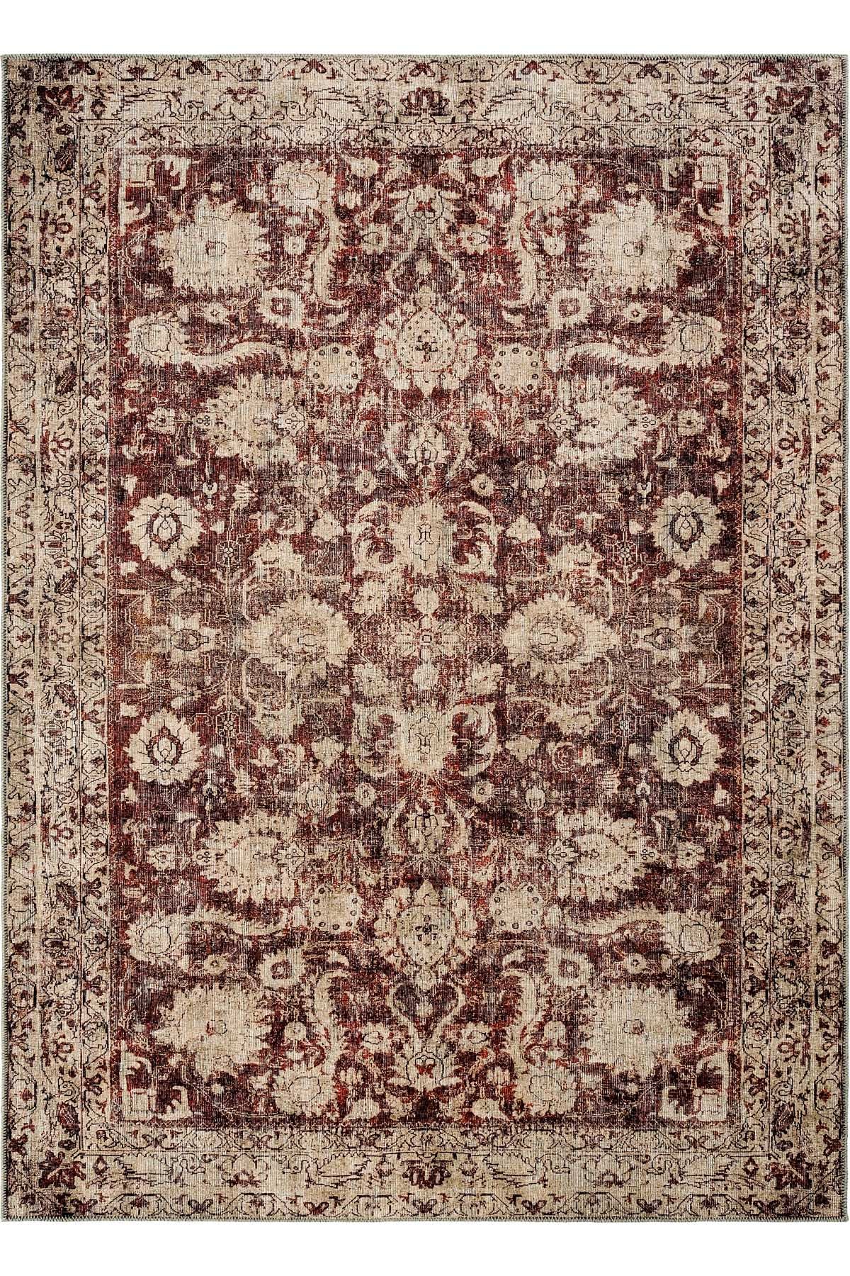 Cool Halı Private 61-048 Bordo Renkli Vintage Halı