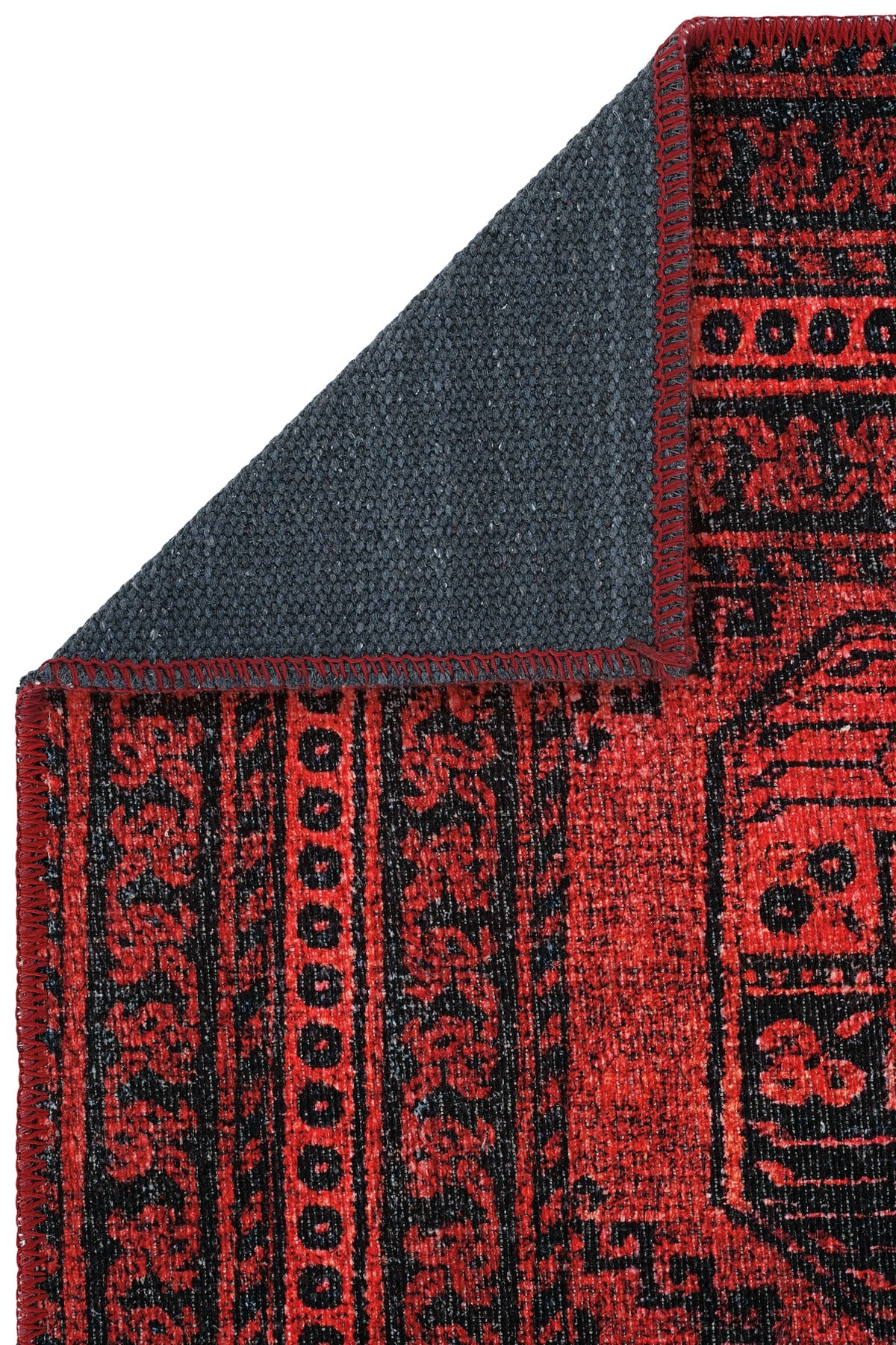 Cool Halı Private 61-080 Bordo Siyah Vintage Halı