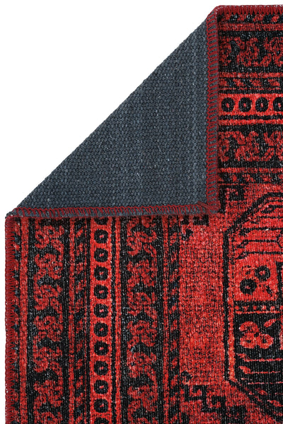 Cool Halı Private 61-080 Bordo Siyah Vintage Halı