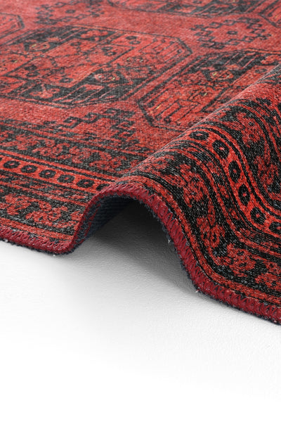 Cool Halı Private 61-080 Bordo Siyah Vintage Halı