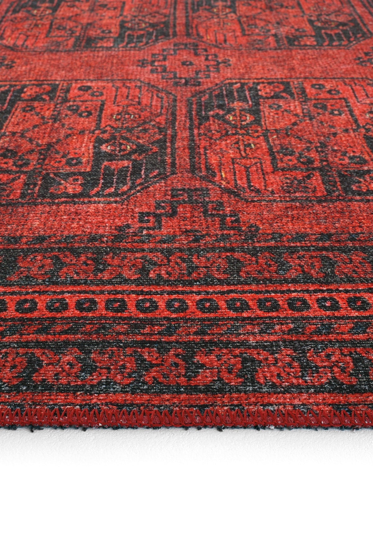 Cool Halı Private 61-080 Bordo Siyah Vintage Halı