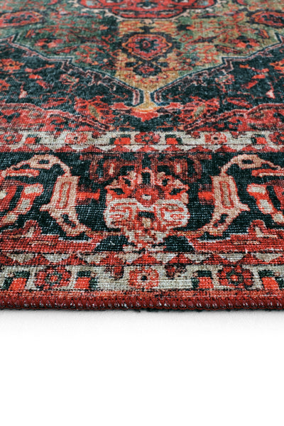 Cool Halı Private 61-067 Bordo Yeşil Vintage Halı