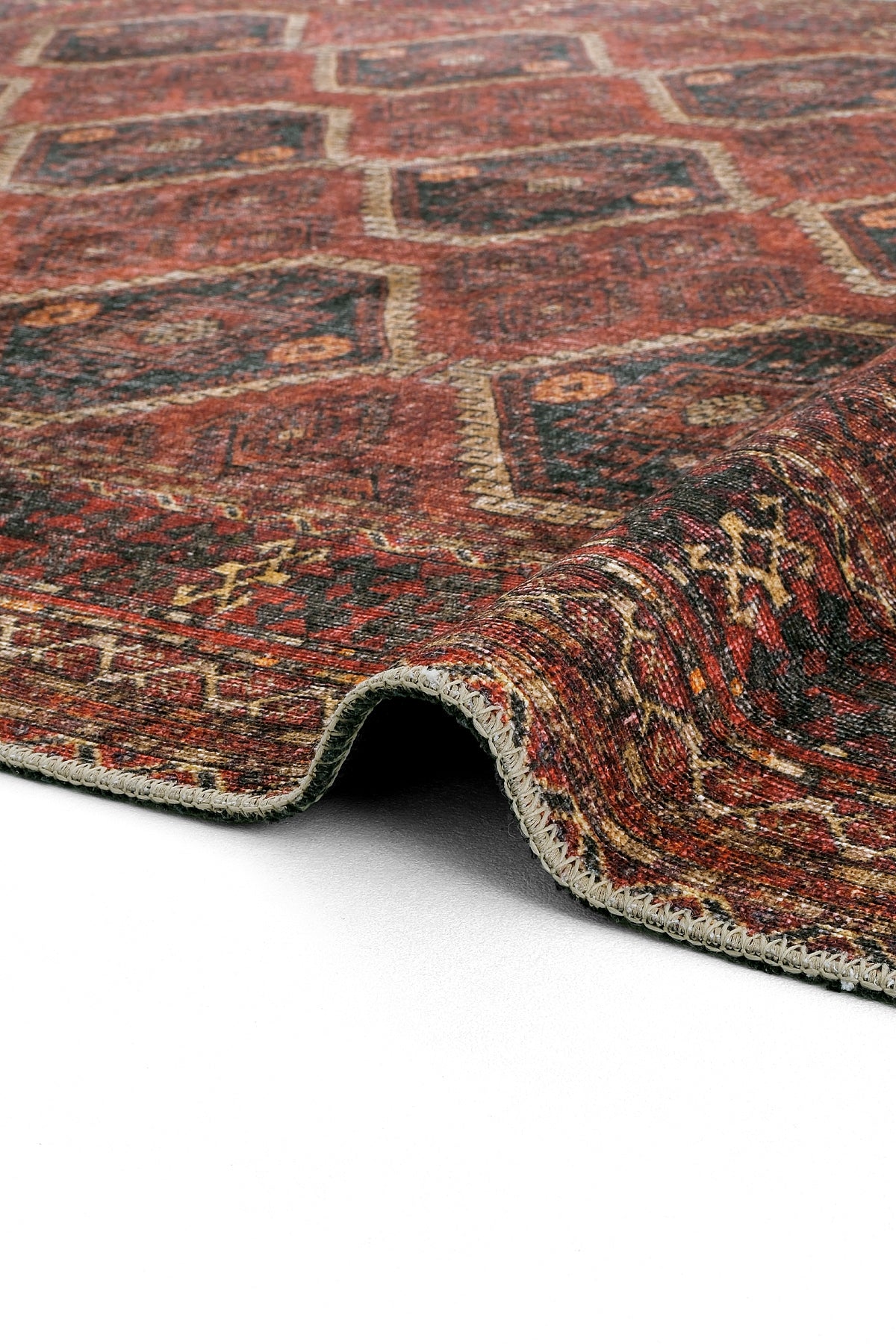 Cool Halı Private 61-058 Koyu Bordo Renkli Vintage Halı