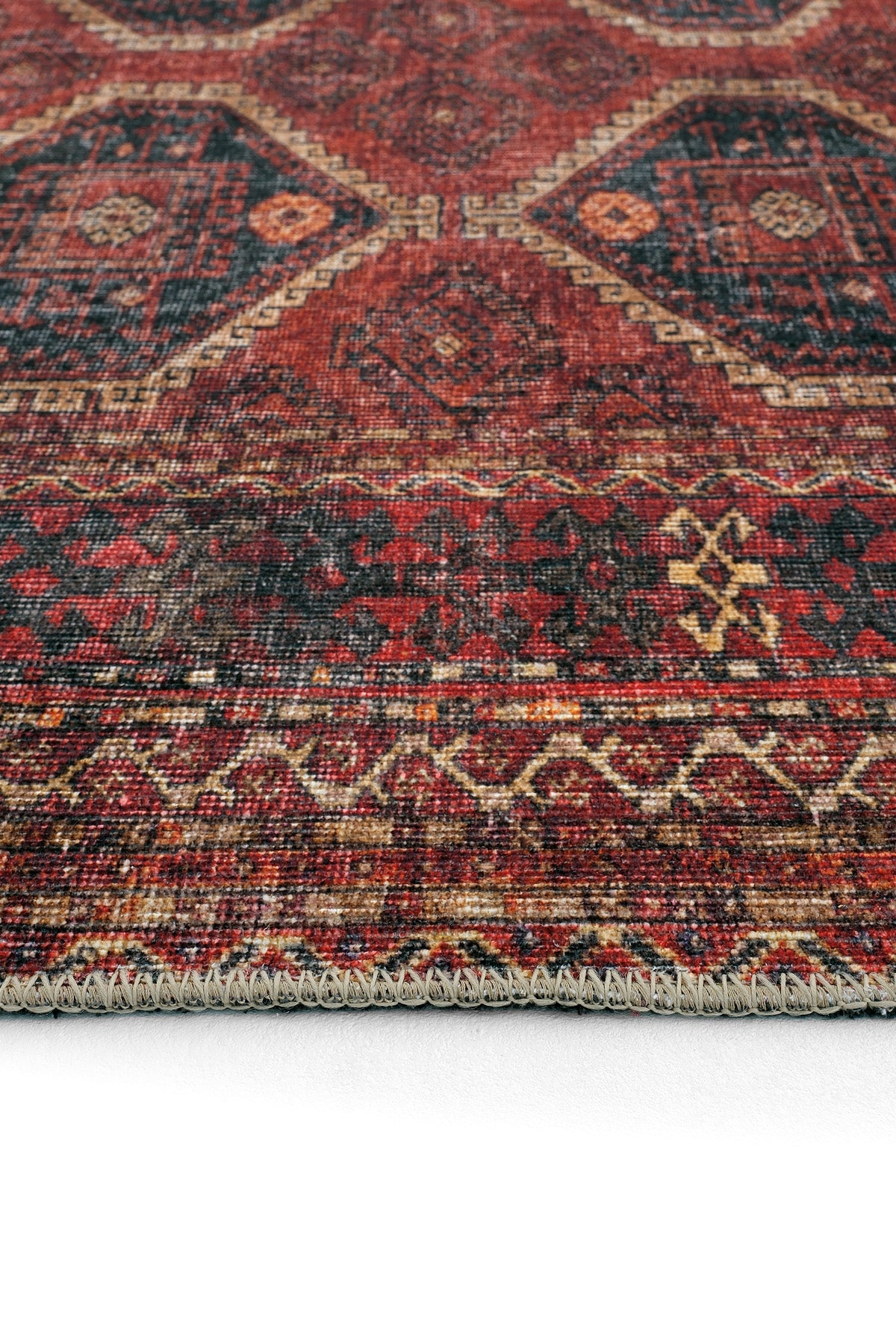 Cool Halı Private 61-058 Koyu Bordo Renkli Vintage Halı