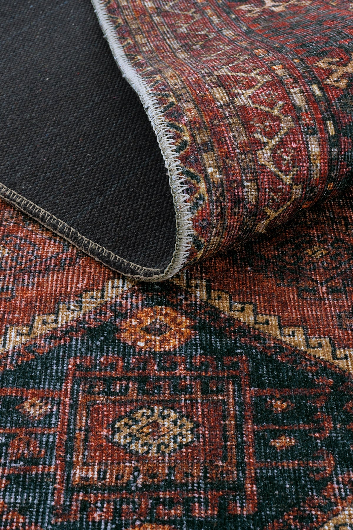 Cool Halı Private 61-058 Koyu Bordo Renkli Vintage Halı