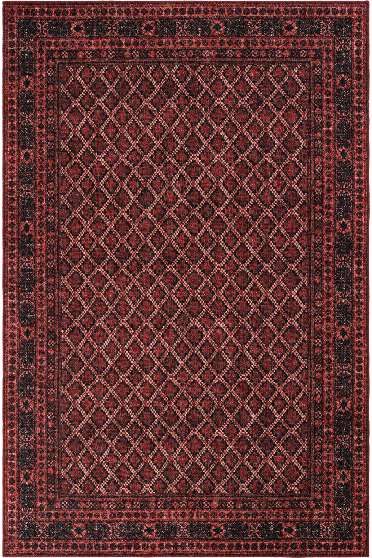Cool Halı Private 61-079 Koyu Bordo Siyah Vintage Halı