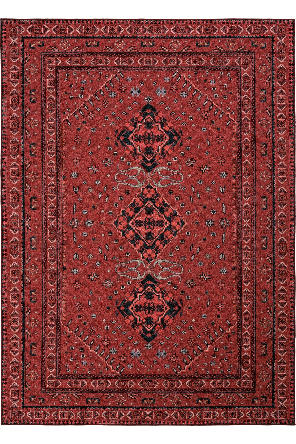 Cool Halı Private 61-078 Koyu Bordo Vintage Halı
