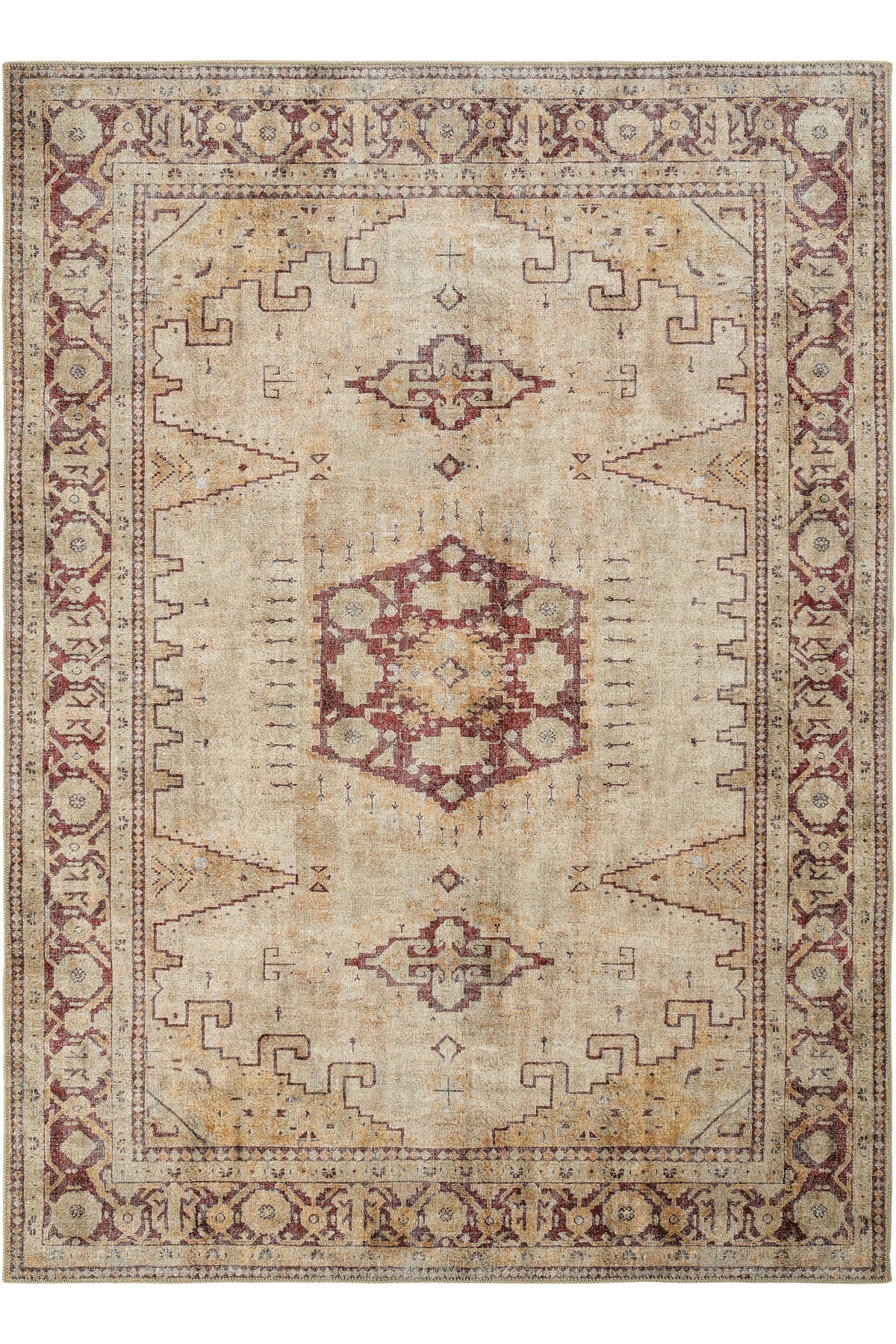 Cool Halı Private Krem Bordo Vintage Halı