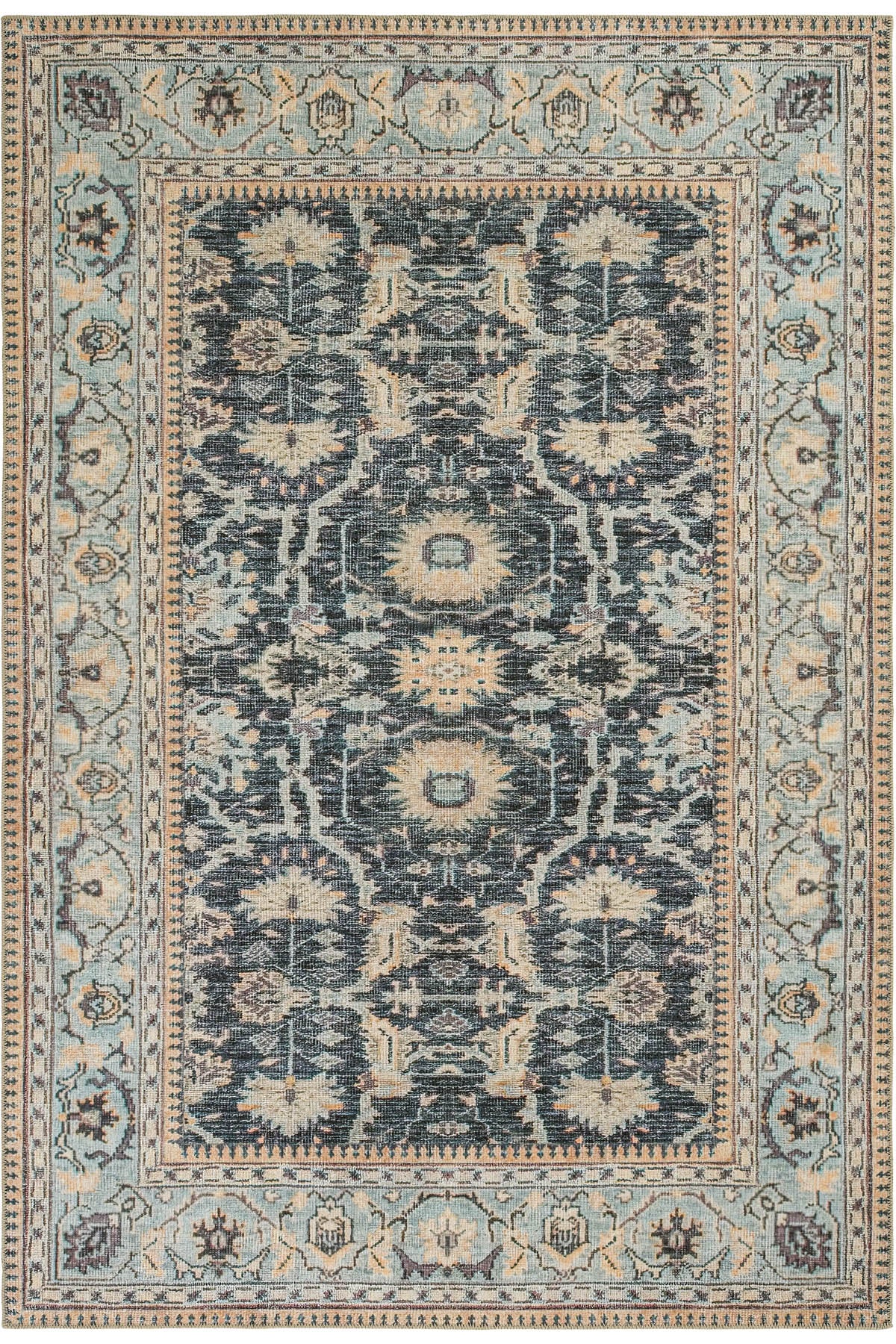 Cool Halı Private 61-072 Krem Lacivert Vintage Halı