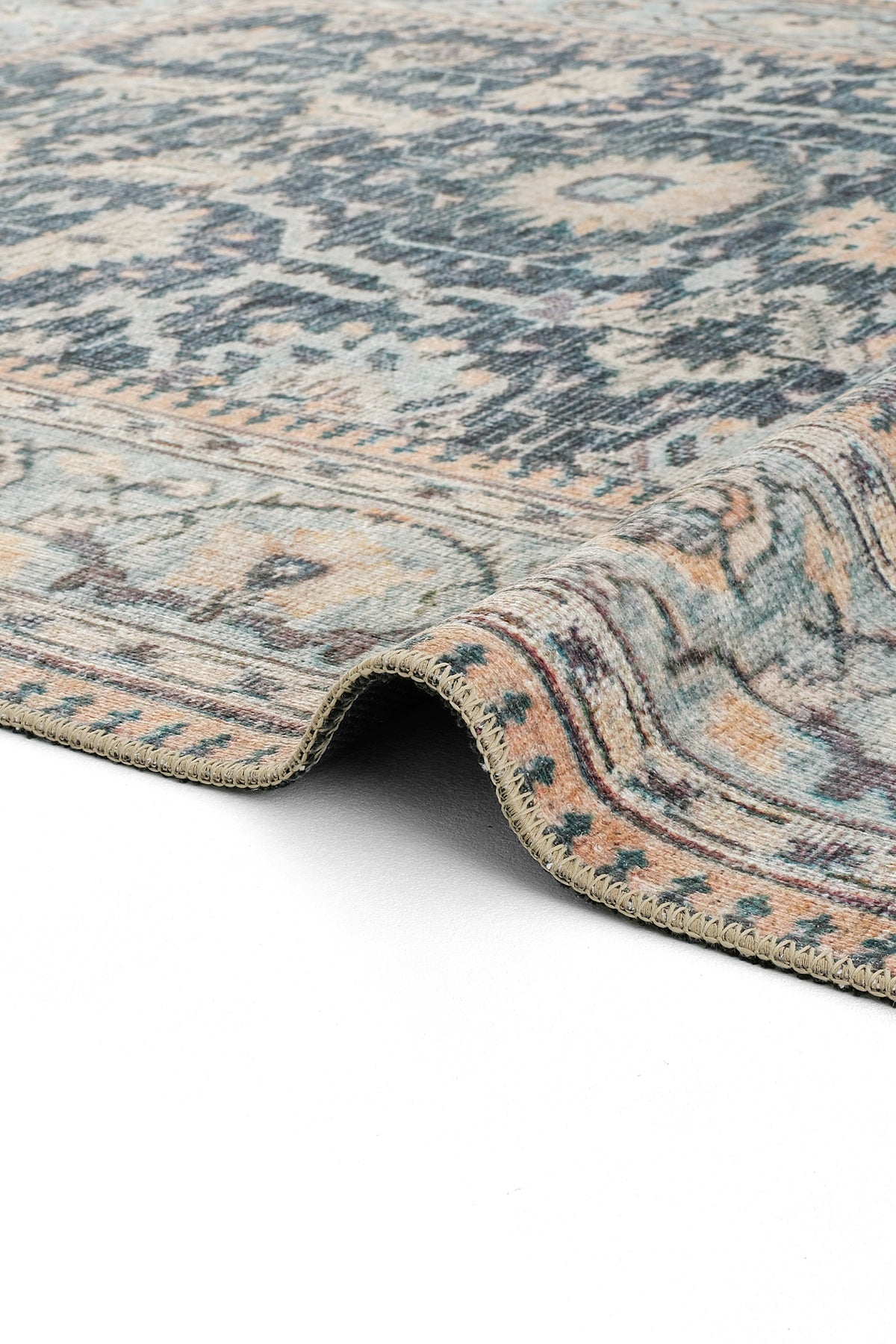 Cool Halı Private 61-072 Krem Lacivert Vintage Halı