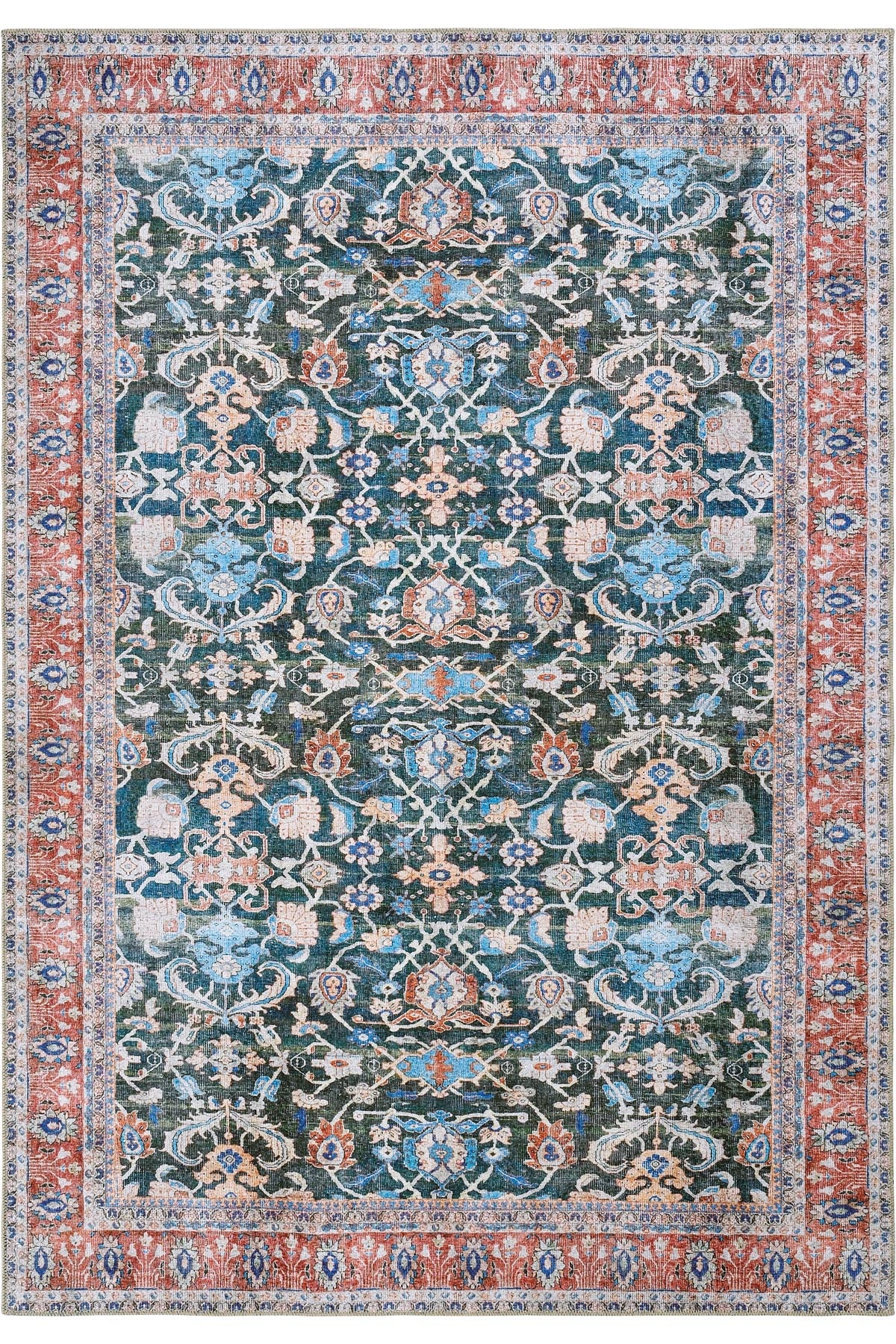 Cool Halı Private 61-060 Lacivert Krem Vintage Halı