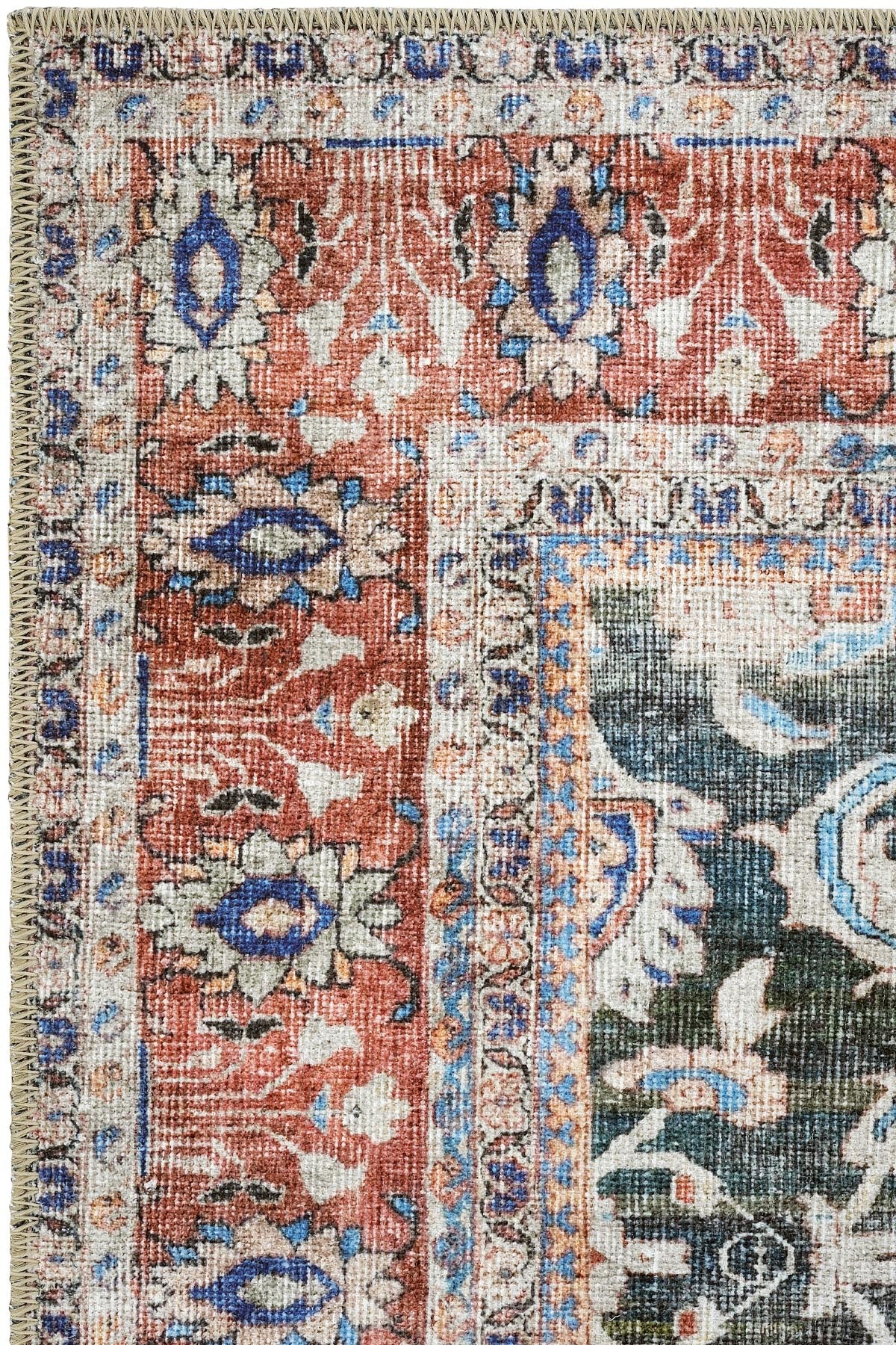 Cool Halı Private 61-060 Lacivert Krem Vintage Halı