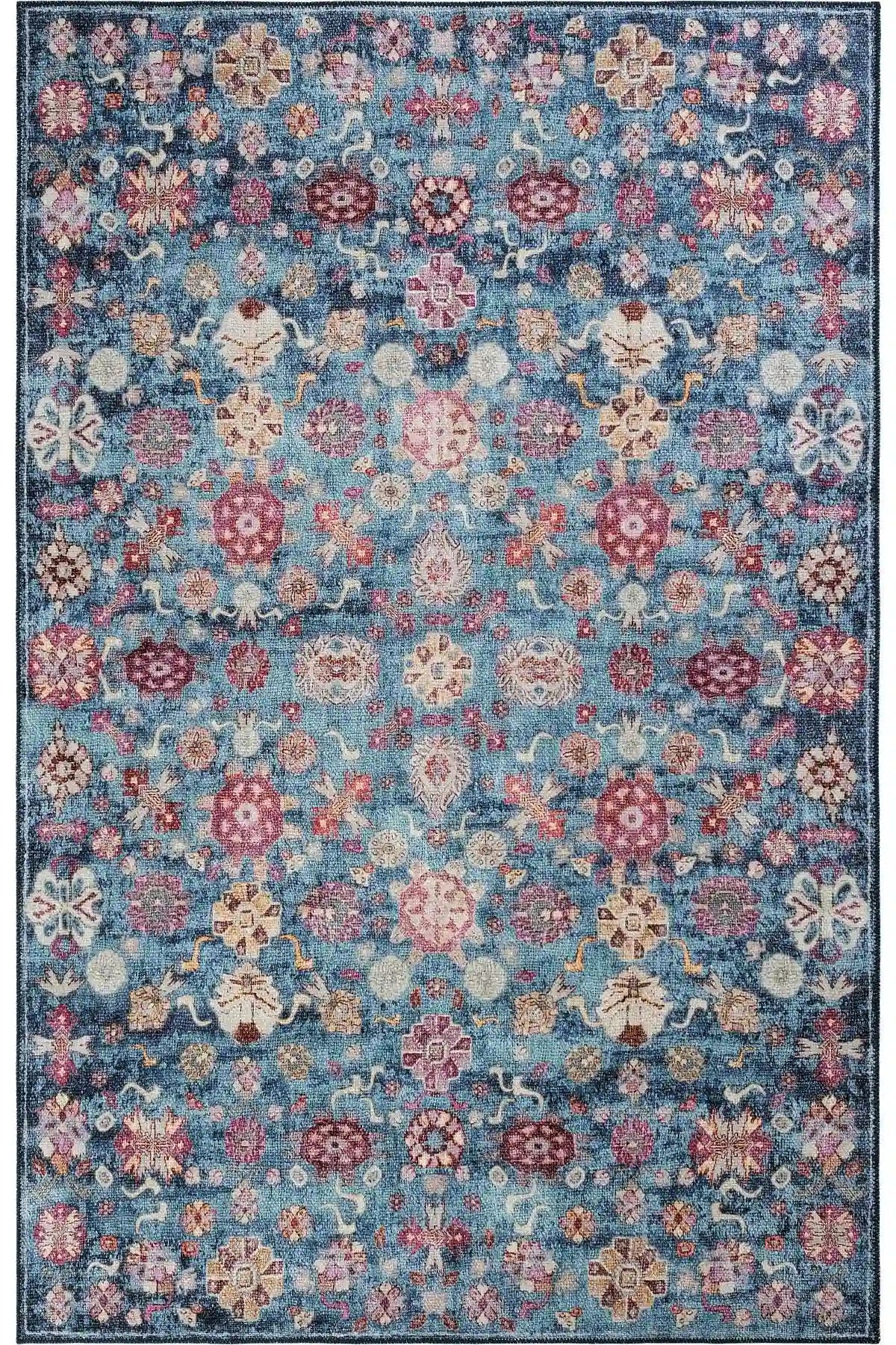 Cool Halı Private 61-090 Mavi Renkli Vintage Halı