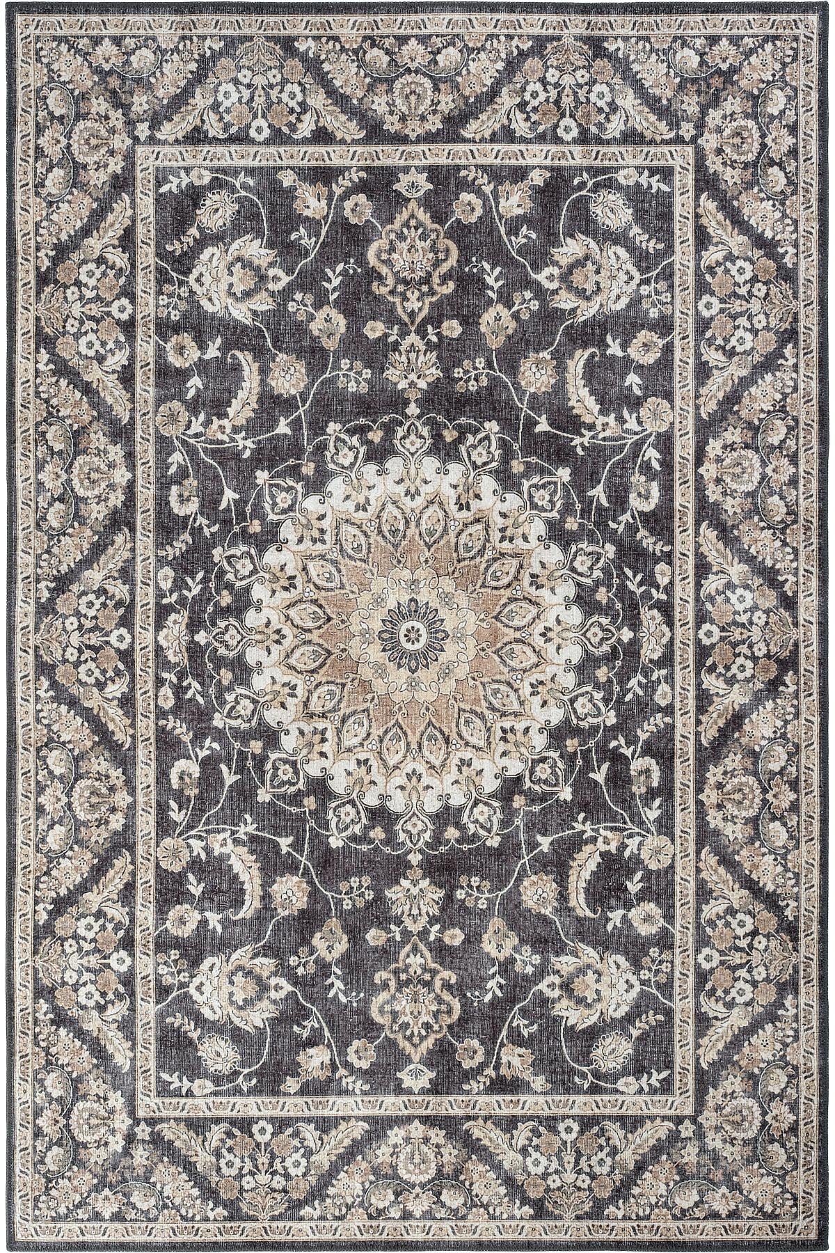 Cool Halı Private 61-087 Siyah Krem Vintage Halı