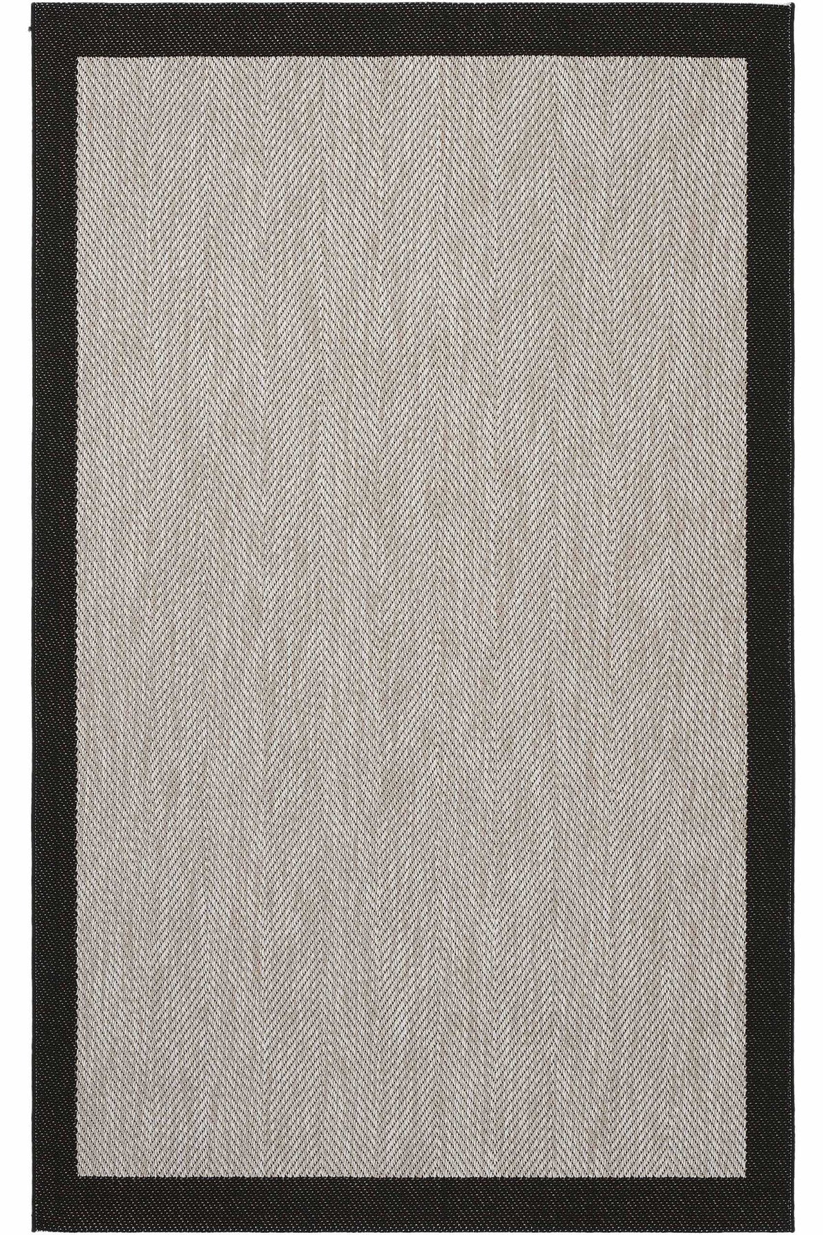 Cool Halı Sisal Plus 1147 Bej Siyah Kaymaz Tabanlı Halı