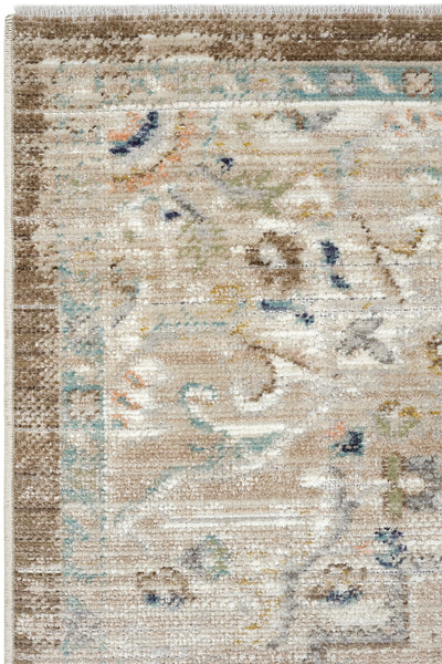 Cool Halı Zaraf 303 Krem Kahverengi Vintage Halı