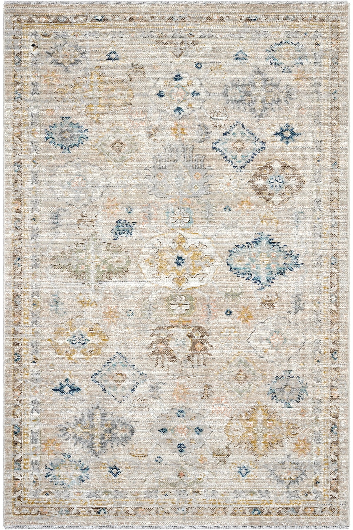 Cool Halı Zaraf 404-22 Bej Lacivert Vintage Halı
