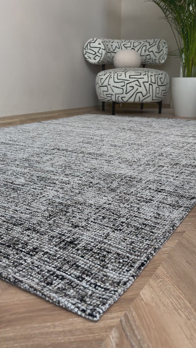 Cool Halı Lavita 03 Gri Kaymaz Tabanlı Makinede Yıkanabilir Kilim